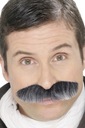 Moustache Moustache Pilot Aviator Aviator sivá, samolepiaca