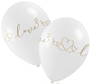Biele balóniky Láska srdce Svadobné Svadba Valentín