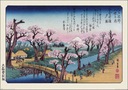 Hiroshige Mount Fuji Koganei Bridge - plagát
