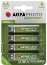 4x AA 2300mAh R6 AgfaPhoto HR6 batéria + box