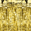 Ozdobný spoločenský záves zlatý, 100x200 cm