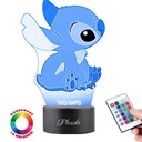 Detská nočná lampa Lilo a Stitch 16 farieb + diaľkové ovládanie PLEXIDO