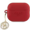 Puzdro na AirPods Pro 2 kryt Guess 3D Rubber 4G Diamond Charm červené