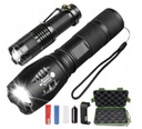 VÝKONNÁ LED TAKTICKÝ ZOOM NABÍJATEĽNÁ LED BATERKA X2