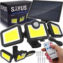 SOLÁRNE LED ZÁHRADNÉ LAMPY SENZOR POHYBU SAMOSTATNÝ PANEL DIAĽKOVÝ 3V1