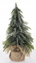 malý umelý vianočný stromček z juty, 26 cm, strieborný