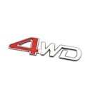 Nálepka v červenom štýle na zadnú stranu 4WD