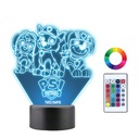 3D LED nočná lampa Paw Patrol Team Chase Grave