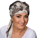 Letný turban, šatka po liečbe rakoviny, vzadu uviazaná Lidia Amy