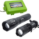 TAKTICKÁ LED BATERKA 1800lm ZOOM SADA BATÉRIÍ 2 ks