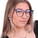 Dámske modré svetlé, mačacie čierne, číre počítačové okuliare