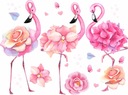 PLAMENIAKY NÁLEPY NA STENU FLAMINGO 50x100cm FL