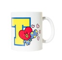 BTS BT21 Tata darčekový hrnček veľké srdce 330 ml