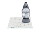 SKLENENÝ RADIÁTOR NA HROB 40x40cm Quartz béžový 34h