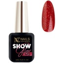 Hybridný lak na nechty Nails Company 6 ml - Show Glow 123 Red s časticami