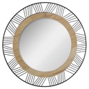 okrúhle nástenné zrkadlo Z DREVA A KOVU 45 cm