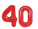 Číslo Balóniky 40. narodeniny Červené 100 cm