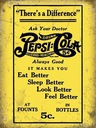 Požiadajte svojho lekára, aby pil Pepsi. Kovový vývesný štít
