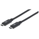Manhattan kábel USB 3.2 Gen2 Type-C M/M 1m 100W 5A 10Gbps