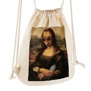 Taška MONA LISA, vtipný ruksak, darček z bavlny