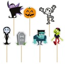 Vyberacie toppery na cupcaky Halloweenske muffiny 7 ks
