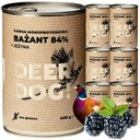 Jeleň pes BAŽANT S BLACKBERRY mokré krmivo pre psov, konzerva, 400 G PREMIUM, 84% MÄSO