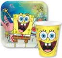 Sada narodeninových pohárov a tanierov SpongeBob