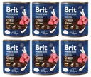 Brit Premium by Nature s hovädzím mäsom 6x800g