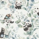DETSKÉ TAPETY LITTLE PANDA PASTEL EUKALYPTUS LISTY