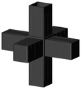 Plastová spojka pre hliníkové profily 30x30x2