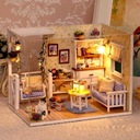 Drevený retro domček pre bábiky model DIY 3013