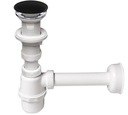 CLICK-CLACK UMÝVADLOVÝ SIPHON, ČIERNY, BEZ PREPL.