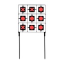 RazorGun oceľový terč zo vzduchovej pištole tic-tac-toe