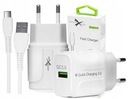 Quick Charge 3.0 USB nabíjačka + kábel USB Type-C