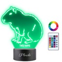 3D LED nočná lampa Capybara Animal darček