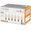 Sada 6x LED žiarovka E14 SVIEČKA CL35 6W=60W Filament 806lm 360° Dekor.