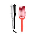 Parná žehlička Loreal SteamPod 4.0 + kefa Finger Brush Neon Orange