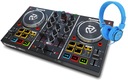 DJ konzola Numark Party Mix + modré slúchadlá