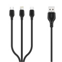 Kábel 3v1 USB Lightning USB-C microUSB 1,0m NB103