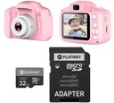 Baby ružový digitálny fotoaparát 3 hry + karta