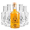 10x TADEK VIANOČNÁ fľaša 250 ml TLAČ VIANOČNÉHO STROMČEKA PRE LIKÉRY LIKÉRY VODKA