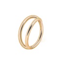 Náušnica z RUŽOVÉHO ZLATA DVOJKLAMACÍ PRSTEŇ 316L OCEL 1,2/8 mm