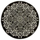 St. 200 cm ČIERNY KOBEREC KRUHOVÝ KOBEREC LUNA ORNAMENT KRUH