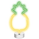 NEON LED ANANÁS NA STOJANEJ NOČNEJ LAMPE ŽLTÉ ZELENÉ USB/BATTÉRIA
