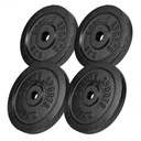 Sada 30 KG 4x čierne liatinové závažie 30 mm
