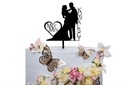 Čierny tortový tort Meno Wedding Wedding TŚC-65