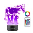 3D LED nočná lampa Quarter Horse