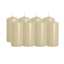 8X Valcová sviečka BISPOL CREAM ECRU 10cm