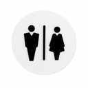 WC tabuľka s bielo/čiernym laminátom