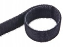 Dvojitý suchý suchý zips 25 mm čierny 24 m
